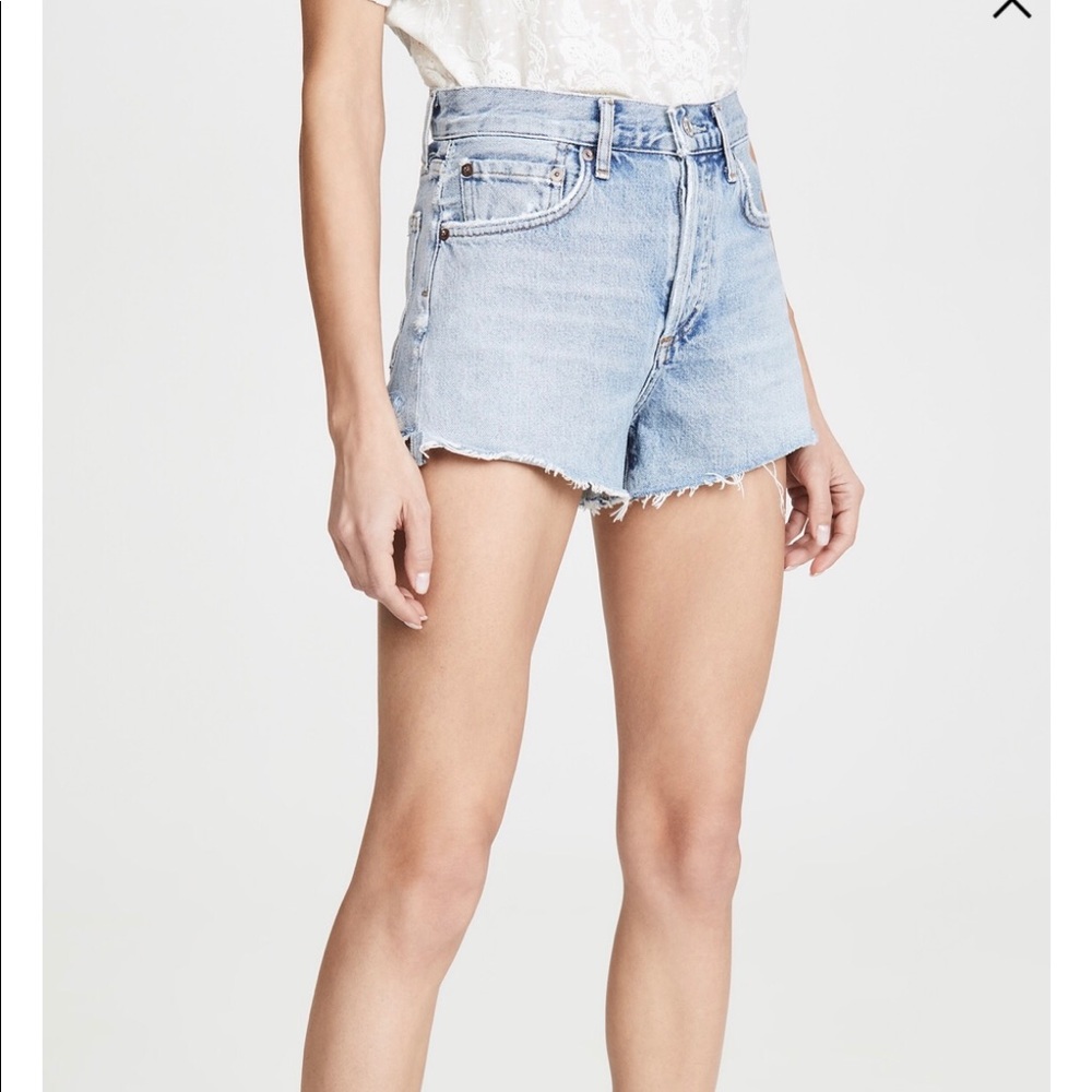 Agolde Parker Vintage Cutoff Shorts in Riptide